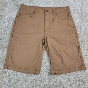 Prana Mens 32 Brown Stretch Chino Shorts Outdoor Hiking‎ Camping